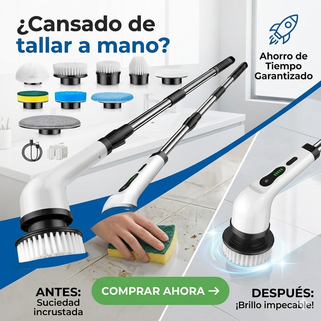 Depurador Electrico Giratorio Para Limpieza, 9 En 1 Intercam