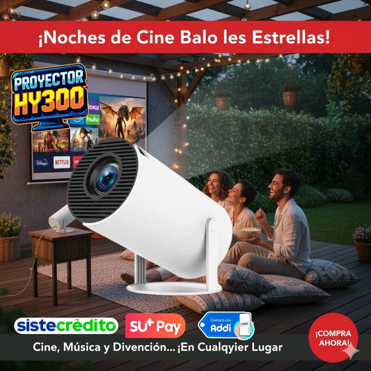 Proyector Smart Para Cine En Casa Hy300 1080hd Android 11 Color Blanco