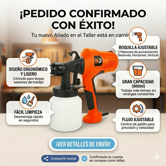 Compresor Pintura Eléctrico Elite Pistola Aerosol Paint Zoom
